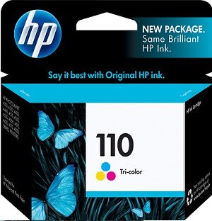 HP 110 Tri-Color Standard Yield Ink Cartridge, CB304AN