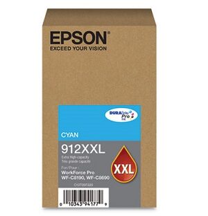 Epson DURABrite Pro T912XXL Extra High Yield Cyan Ink Cartridge- T912XXL220