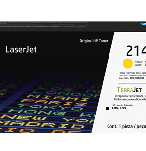 HP 214Z Ultra High-Yield Yellow Laser Toner Cartridge,W2142Z