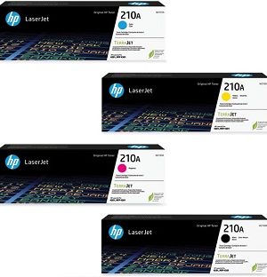 HP 210A Black Cyan Yellow Magenta Original LaserJet Toner Cartridges, 4PK