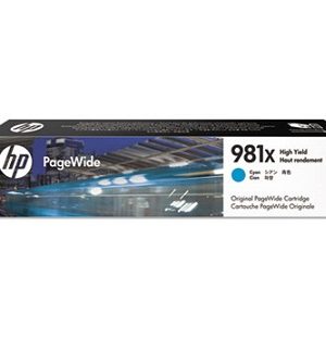 HP 981X High-Yield Cyan Original PageWide Ink Cartridge - L0R09A