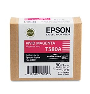 Epson T580A00 UltraChrome Vivid Magenta Ink Cartridge 80 ml - Stylus Pro 3800