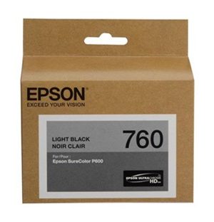 Epson T760 UltraChrome HD LIGHT BLACK Black Ink Cartridge -  T760720