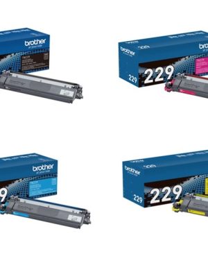 Brother TN229 Standard Yield Black Cyan Yellow Magenta Toner Cartridge Set