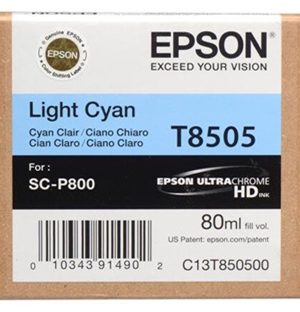 Epson UltraChrome HD T850 Light Cyan Ink Cartridge - 80 ml - T850500