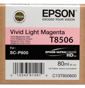Epson UltraChrome HD T850 Vivid Light Magenta Ink Cartridge - 80 ml -  T850600