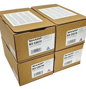 Sharp MX-C50T Black Cyan Yellow Magenta Toner Set