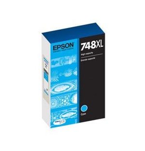 Epson 748XL High Yield Cyan Ink Cartridge For Use In WF8090, WF8590, WF6090, WF6590, WF6530,  T748XL220