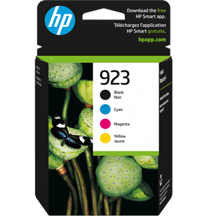 HP 923 Black/Cyan/Magenta/Yellow Standard Yield Ink Cartridges 4 Pack (6C3Y6LN)
