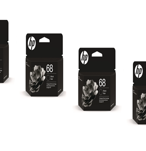 HP 68 Black Original Ink Cartridges - 7FP21TN - 4PK