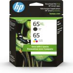 HP 65XL/65 High Yield Black and Standard Yield Tri-Color Ink Cartridge, 2/Pack (6ZD95AN)