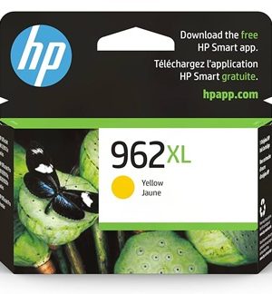 HP 962XL High Yield Yellow Ink Cartridge, 3JA02AN
