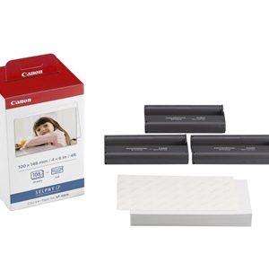 Canon (KP-108IN) Black and Color Ink Cartridge & Photo Paper - 3115B001