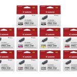 Canon PFI-5100 Pigment Ink Tanks (14.4 ml) for use with PRO-310 - Full Set - 10PK