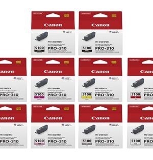 Canon PFI-5100 Pigment Ink Tanks (14.4 ml) for use with PRO-310 - Full Set - 10PK