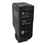 Lexmark  74C1HC0 Cyan Toner Cartridge For use in CS/CX725 - Estimated yield 12K