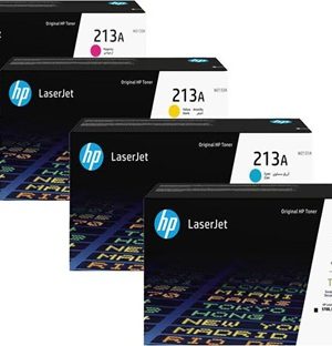 HP 213A Standard Yield Black/Cyan/Yellow/Magenta Toner Cartridge Set - 4PK - W2130A W2131A W2132A W2133A