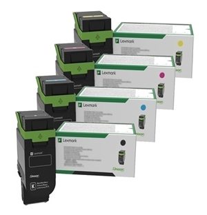 Lexmark 75M10 BK/C/Y/M Toner Cartridge Set - 75M10K0, 75M10C0, 75M10Y0, 75M10M0 For use in CX635adwe CX532adwe CS632dwe CS531dw