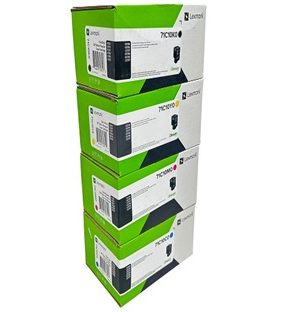 Lexmark CS/X73X Standard Yield BK/C/Y/M Toner Cartridge Set - 4PK -  71C10K0,  71C10C0, 71C10Y0, 71C10M0