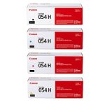 Canon 054H High Yield Black, Cyan, Magenta, Yellow  Toner Cartridges Set, 4PK,  3028C001,3027C001,3026C001,3025C001