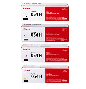 Canon 054H High Yield Black, Cyan, Magenta, Yellow  Toner Cartridges Set, 4PK,  3028C001,3027C001,3026C001,3025C001