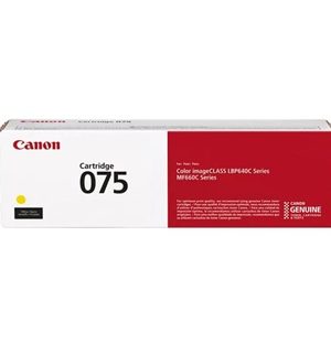 Canon 075 Yellow Toner Cartridge - 6362C001- Yields up to 1300 Pages