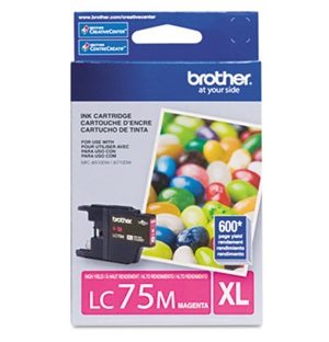 Brother LC75M Innobella High-Yield Magenta Ink Cartridge, 600 Page-Yield