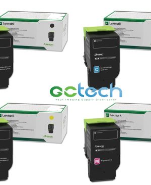 Lexmark 78 Standard Yield Black/Cyan/Yellow/Magenta Toner Cartridge Set- 4PK, 78C10K0, 78C10C0, 78C10Y0, 78C10M0
