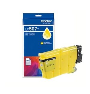 Brother Genuine LC507 Ultra High Yield Yellow Ink Cartridge-LC507Y