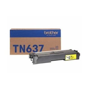 Brother TN637Y Ultra High Yield Yellow Toner Cartridge For use in HLL8570CDW MFCL8970CDW and MFCEX575 - 10000 pages
