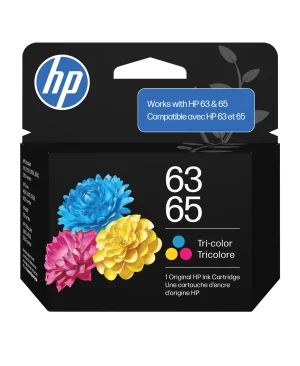 HP 63/65 Tri-color Original Ink Cartridge, B7RT2AN